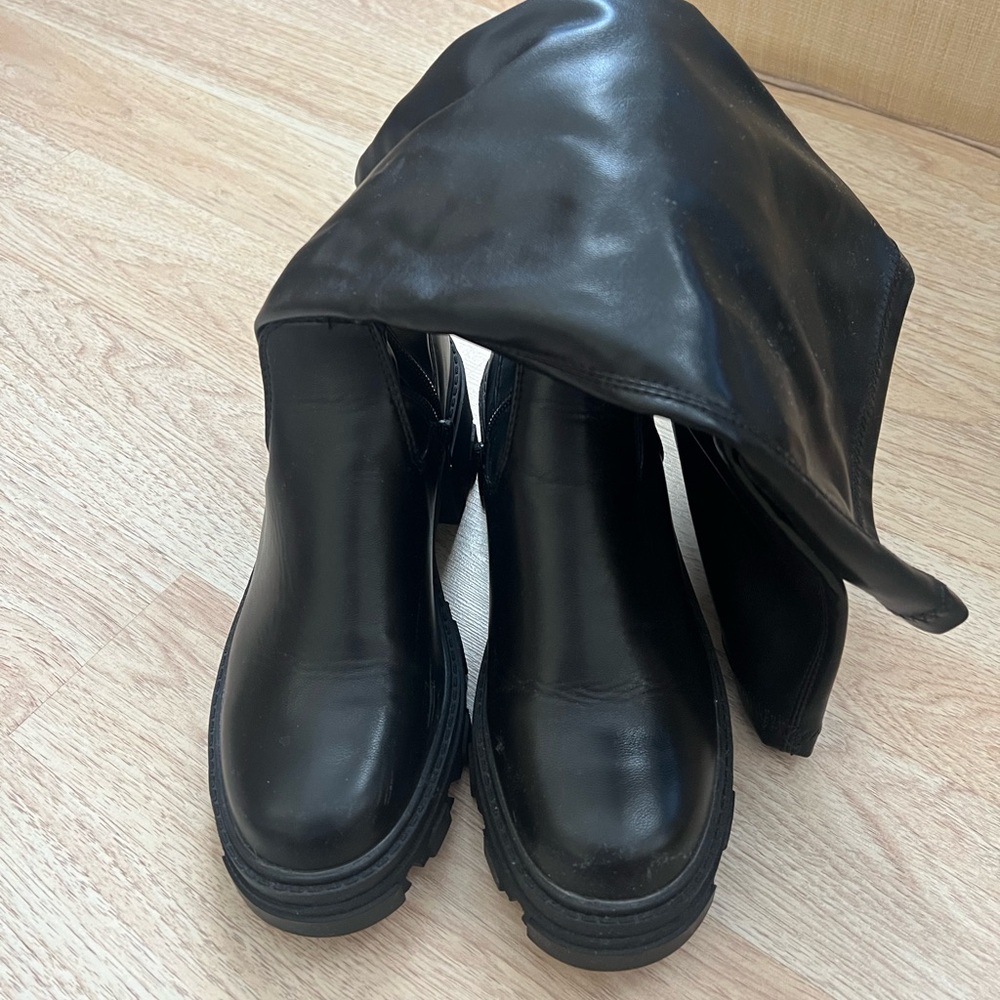 Leather Chunky Boots